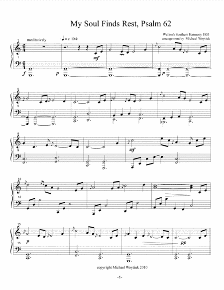 Psalm 62, My Soul Finds Rest (arr. Michael Woytiuk)