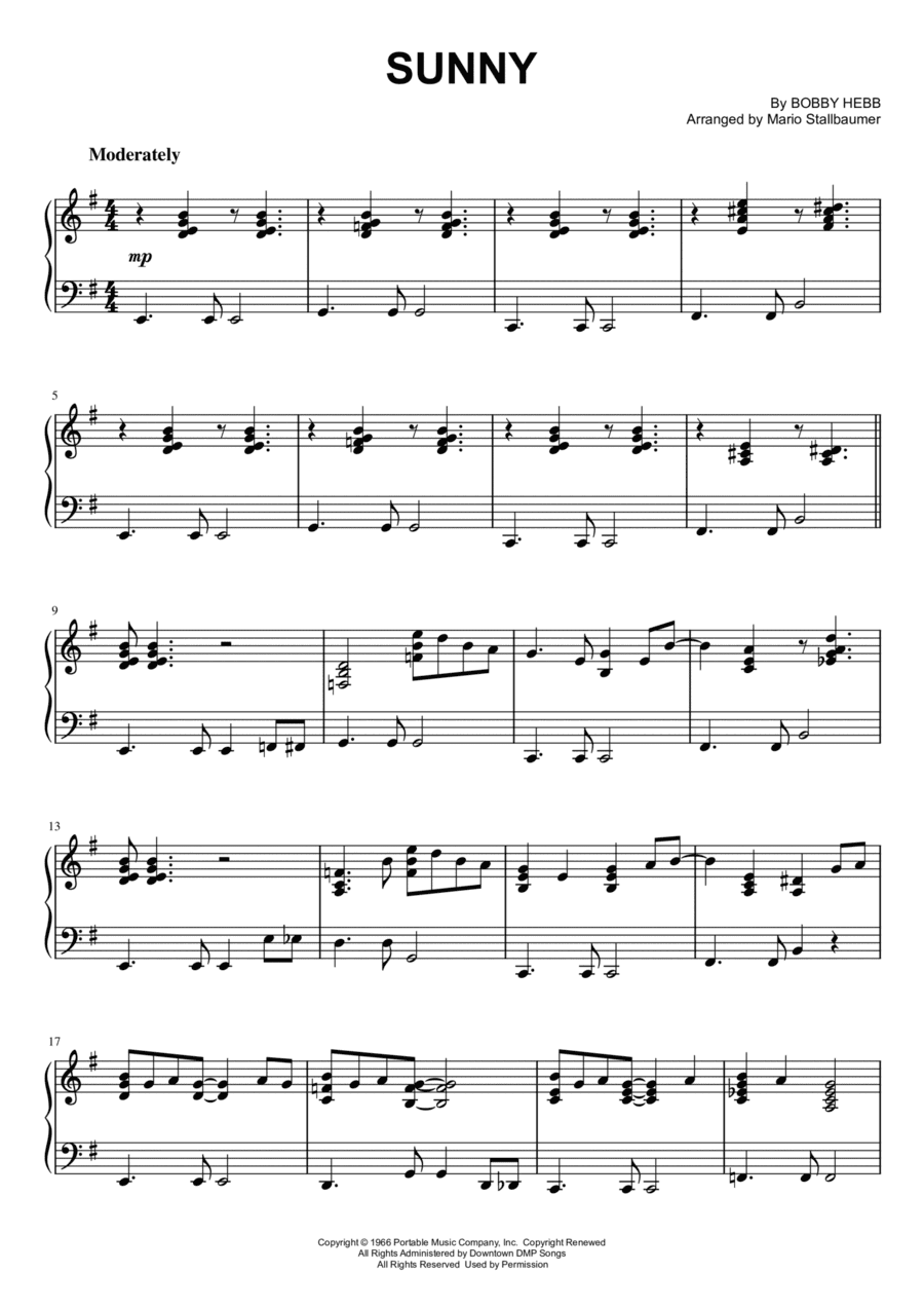 Sunny (arr. Mario Stallbaumer)