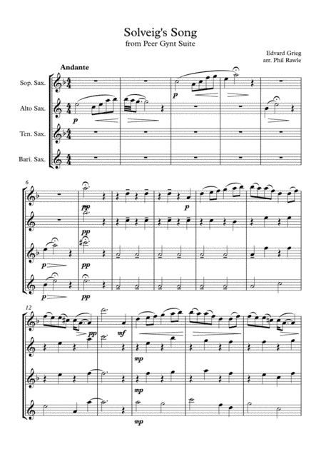 Solveig's Song (arr. Phil Rawle)