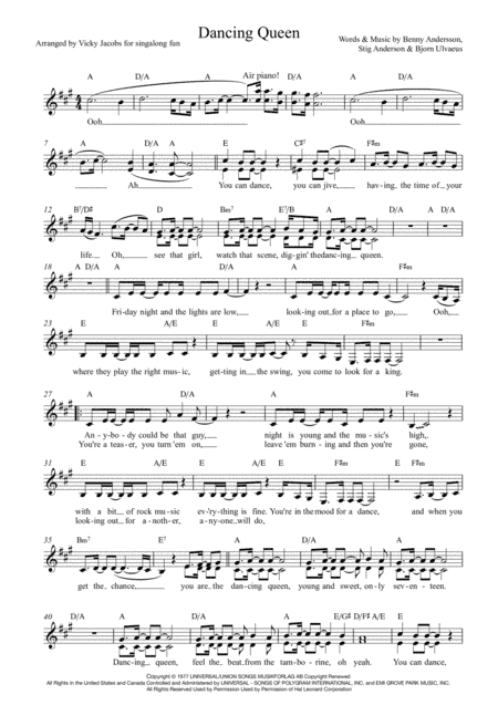 Dancing Queen (arr. Vicky Jacobs)