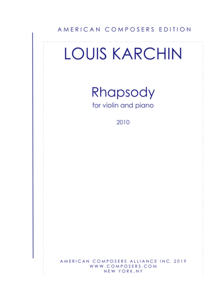 [Karchin] Rhapsody