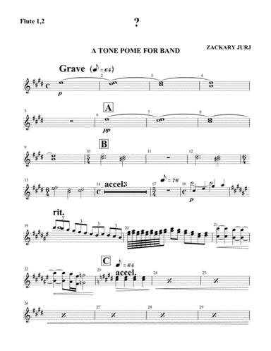 question mark a tone pome for band