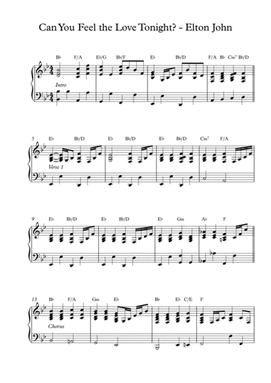 Can You Feel The Love Tonight (arr. Pineapplechord)