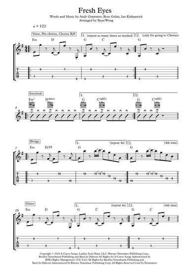 Fresh Eyes (arr. Ryan Wong)