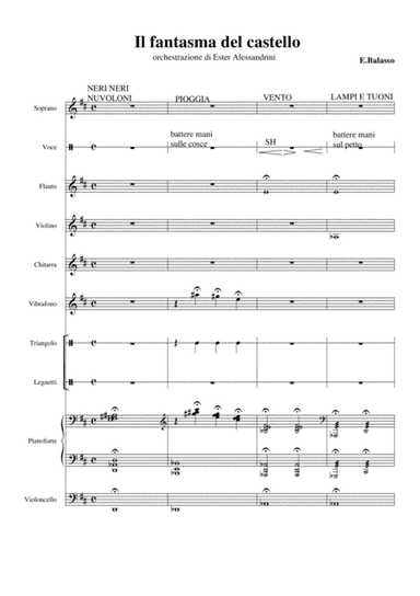 Il fantasma del castello (the castle ghost) SCORE (arr. E. Alessandrini)