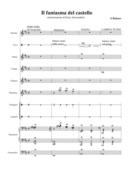 Il fantasma del castello (the castle ghost) SCORE (arr. E. Alessandrini)