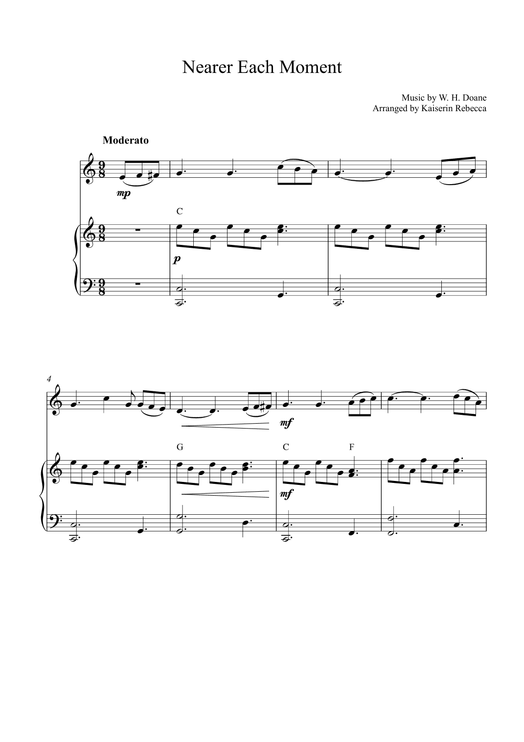 Nearer Each Moment (arr. Kaiserin Rebecca)