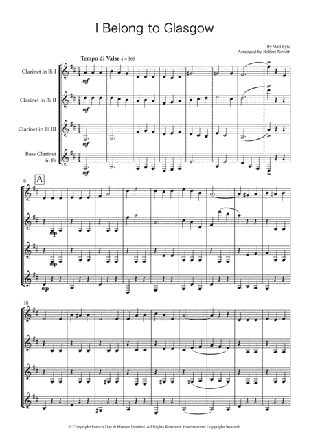 I Belong To Glasgow (arr. Robert Newth)