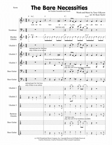 The Bare Necessities  from THE JUNGLE BOOK (arr. M. Ryan Taylor)