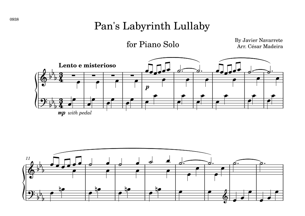 Pan's Labyrinth Lullaby (arr. César Madeira)