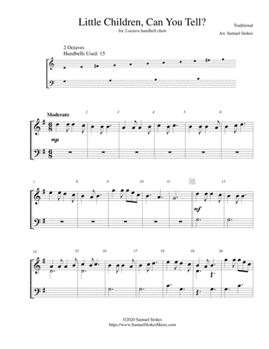 Little Children, Can You Tell? (On a Christmas Morning) - for 2-octave handbell choir (arr. Samuel Stokes)