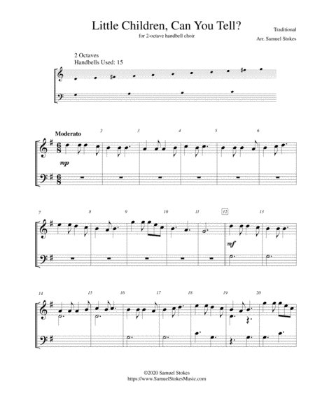 Little Children, Can You Tell? (On a Christmas Morning) - for 2-octave handbell choir (arr. Samuel Stokes)