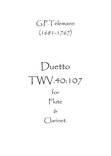 Duetto TWV40:107 (arr. Spence Bundy)