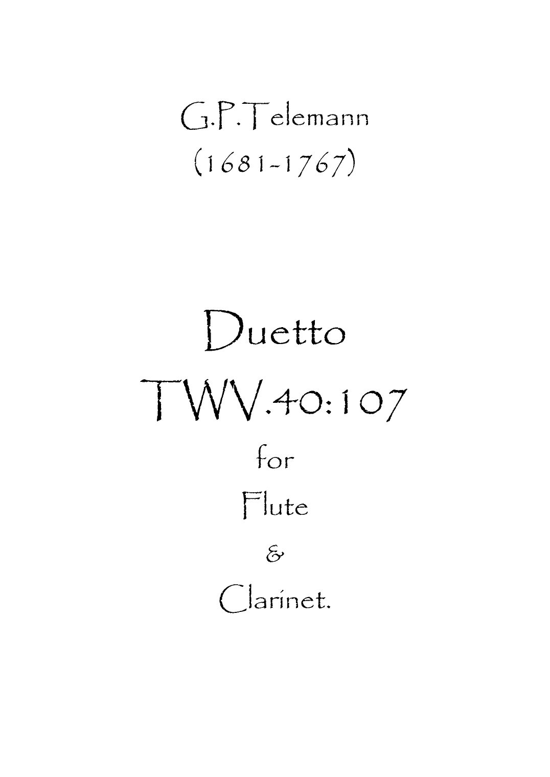 Duetto TWV40:107 (arr. Spence Bundy)