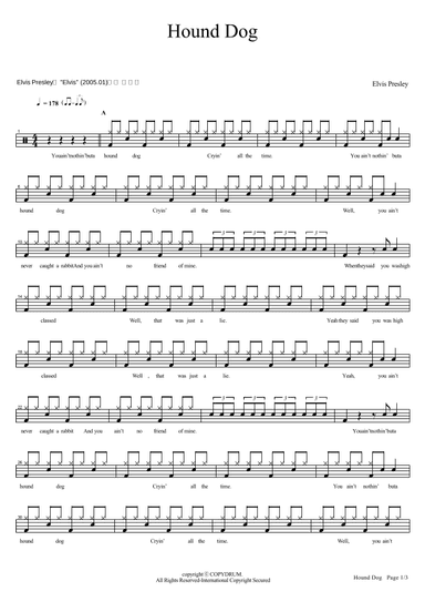 Hound Dog (arr. COPYDRUM)