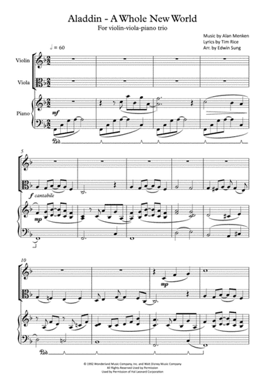 A Whole New World (from 'Aladdin') (arr. Edwin Sung)