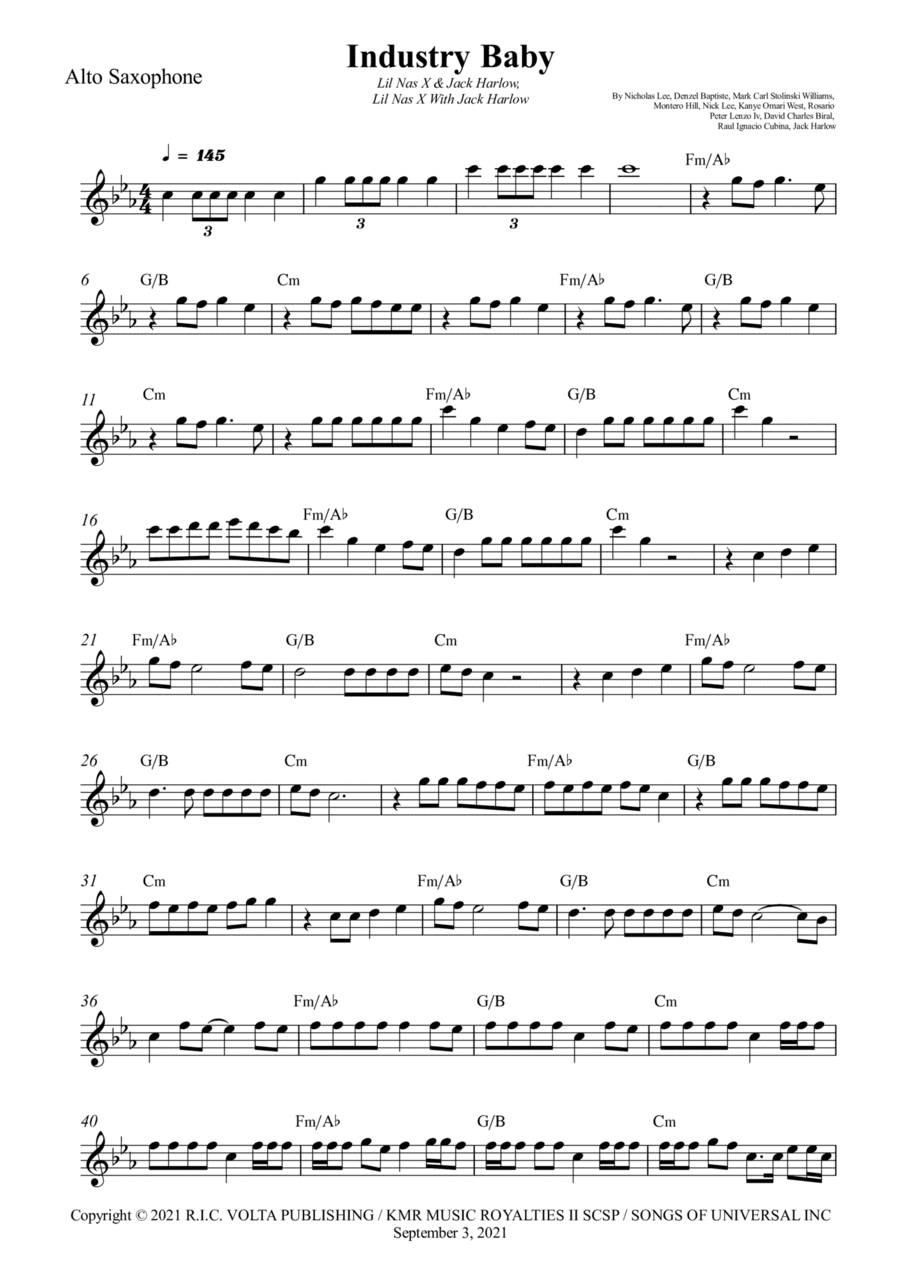Industry Baby (arr. Wesley S. SIlva)