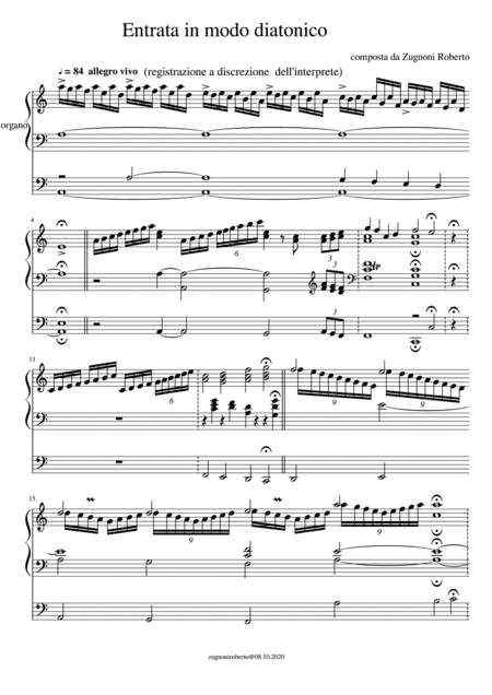 Entrata in modo diatonico