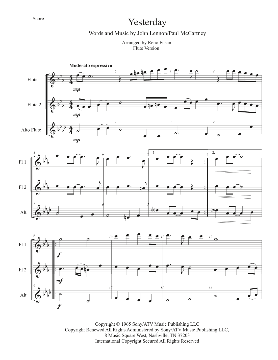 Yesterday (arr. Reno Fusani)