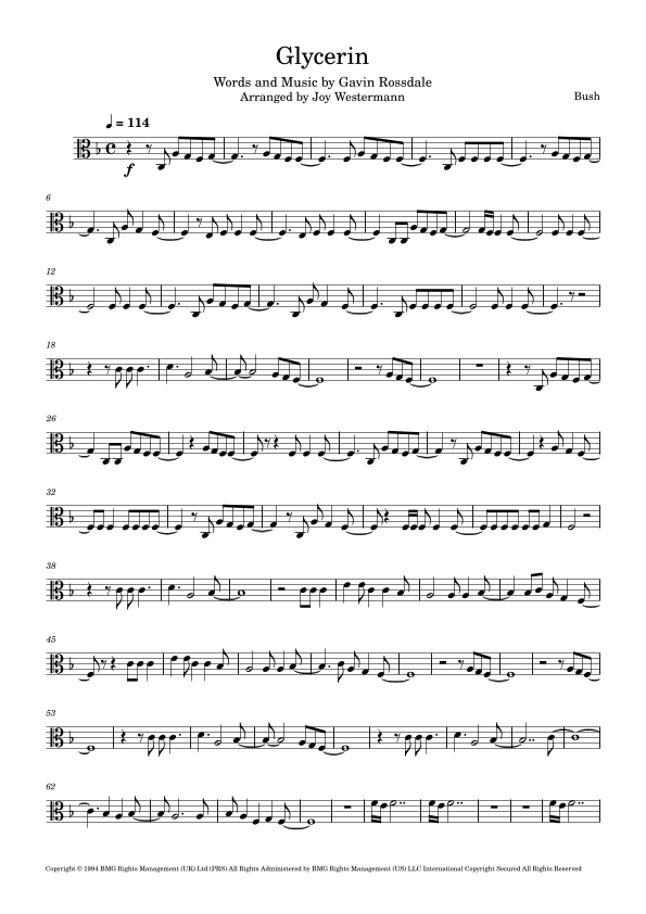Glycerine (arr. Joy Westermann)