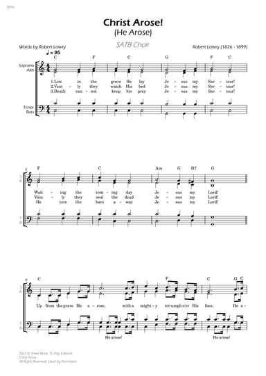 Christ Arose (He Arose) - SATB Choir - W/Chords (arr. César Madeira)