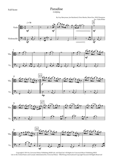 Paradise (arr. Fabio Britto)