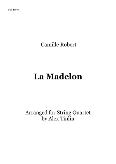La Madelon (arr. Alex Tinlin)