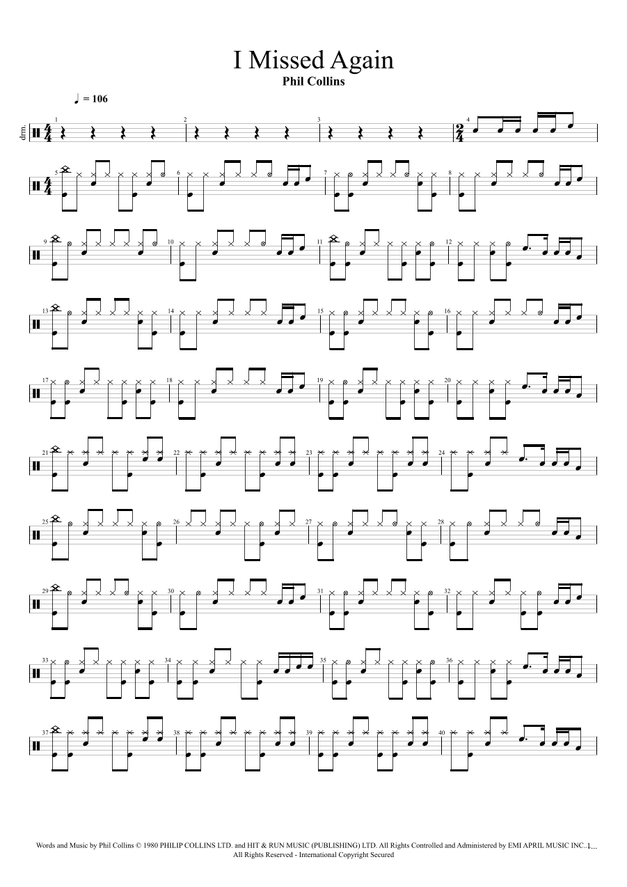 I Missed Again (arr. Cyril Mayer)