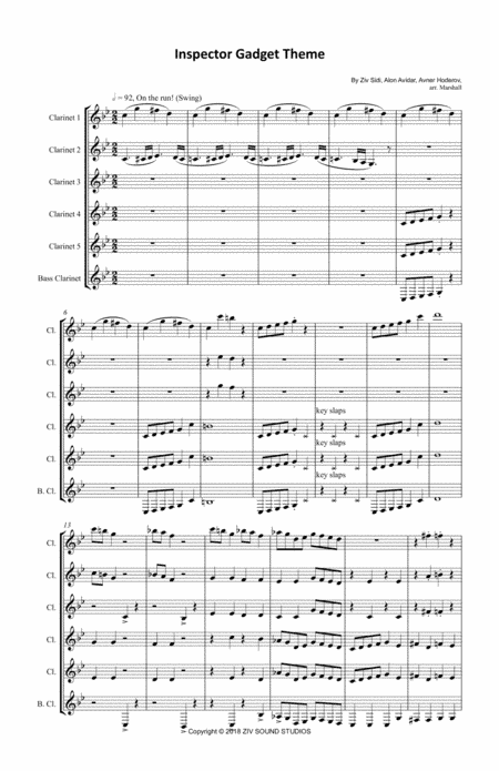 Inspector Gadget (arr. Paul Marshall)