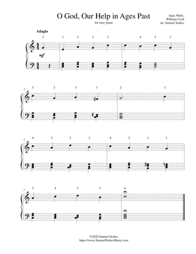 O God, Our Help in Ages Past - for easy piano (arr. Samuel Stokes)
