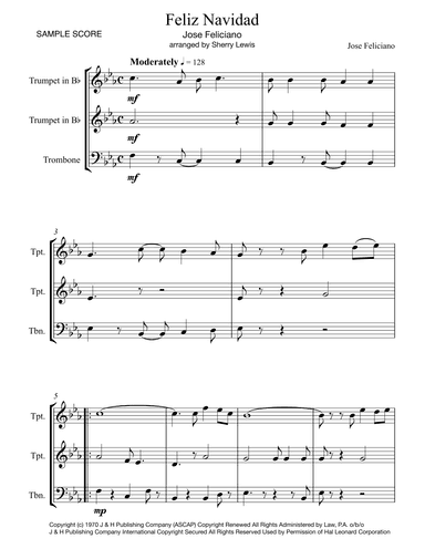 Feliz Navidad (arr. Sherry Lewis Publishing)