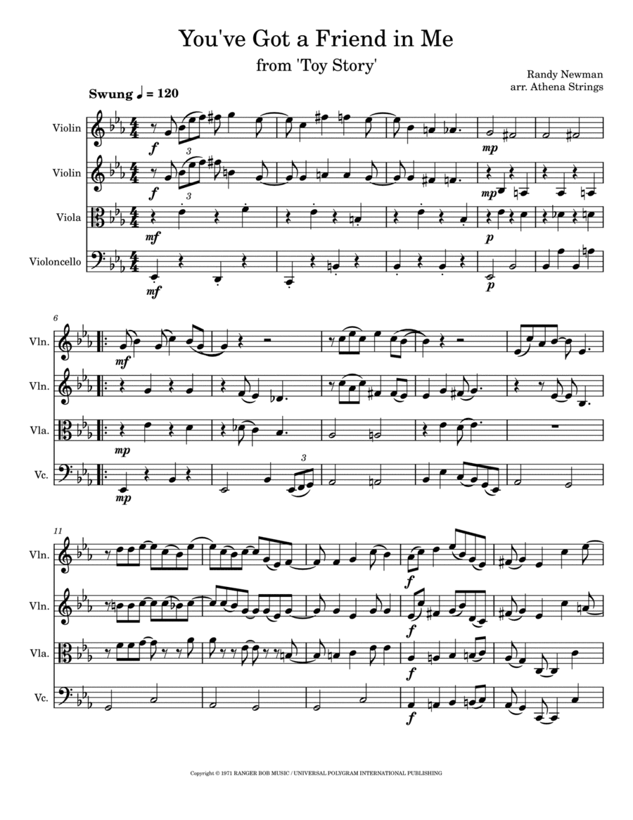 You've Got A Friend In Me (arr. Athena Strings)