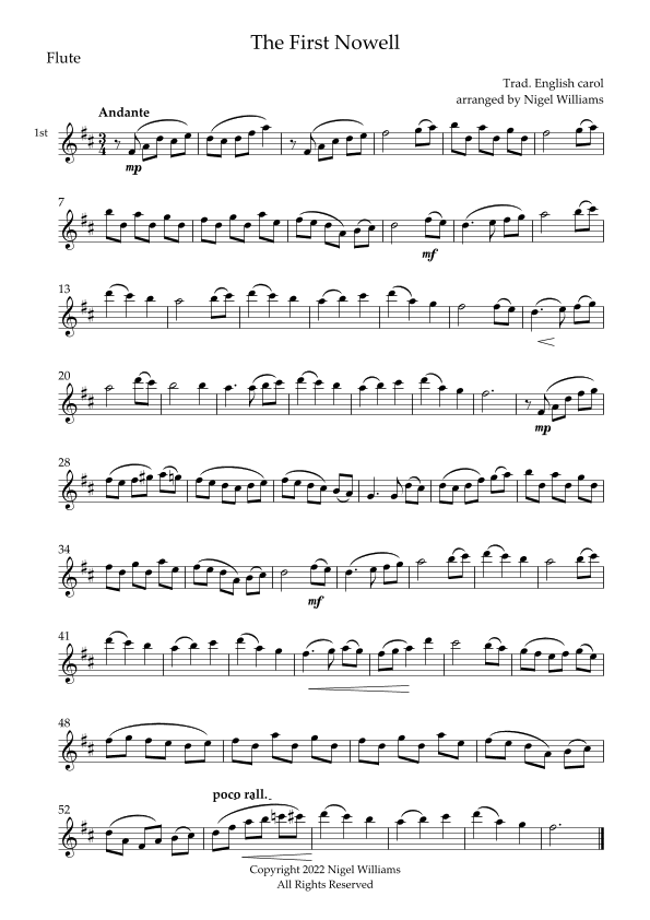 The First Nowell (arr. Nigel Williams)