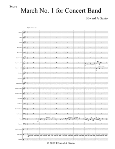 March No. 1 for Concert Band