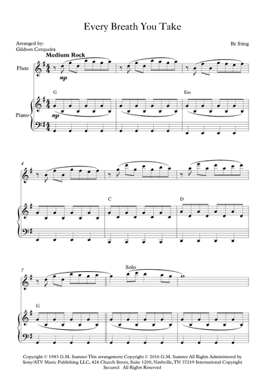 Every Breath You Take (arr. Gildson Cerqueira)