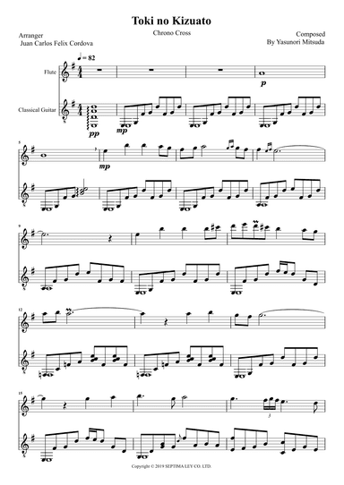 Chrono Cross Tokino Kizuato (arr. Juan Carlos Felix Cordova)