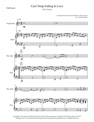 Can't Help Falling In Love (arr. Fernando Britto)