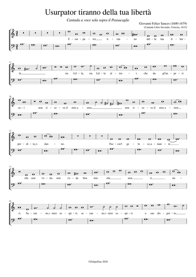 Usurpator tiranno (arr. Early Music Scores)