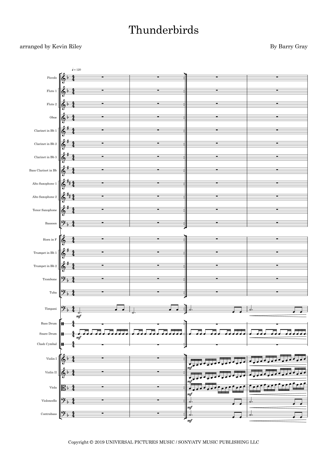 Thunderbirds (arr. Kevin Riley)