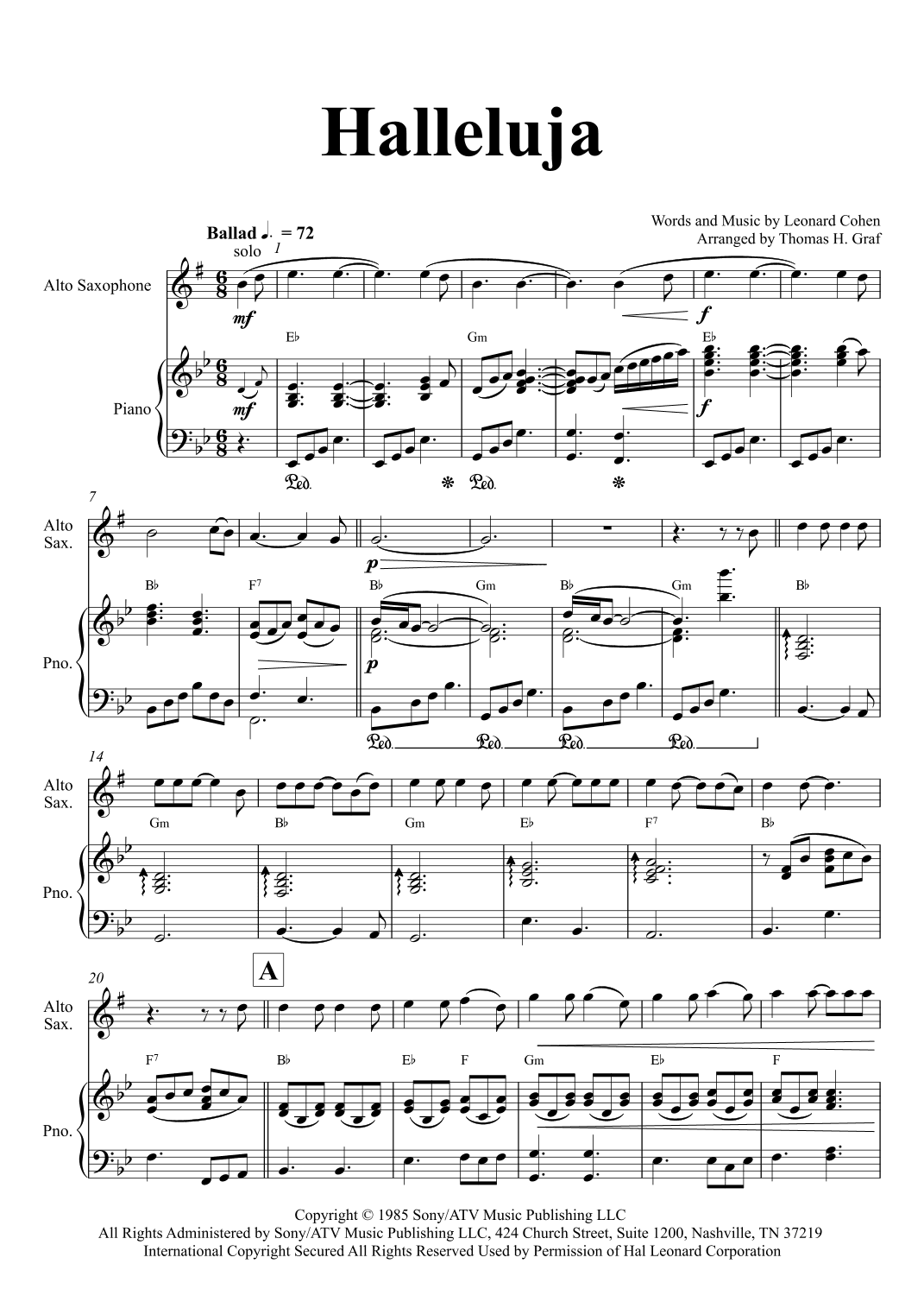 Hallelujah (arr. Thomas Graf)