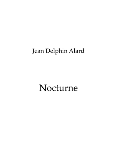 Nocturne (arr. Nick Lacanski)