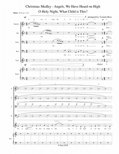 Christmas Medley - Angels We Have Heard on High, O Holy Night, What Child is This? (arr. Connie Boss)