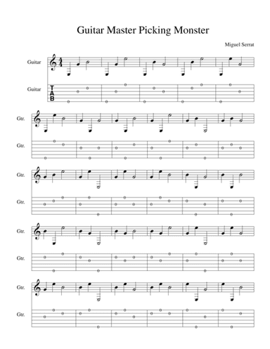 Guitar Finger-picking Monster (Etudes and Exercises 01)