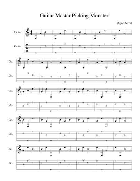 Guitar Finger-picking Monster (Etudes and Exercises 01)