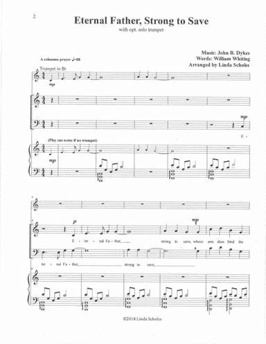 Eternal Father, Strong to Save (arr. Linda Scholes)