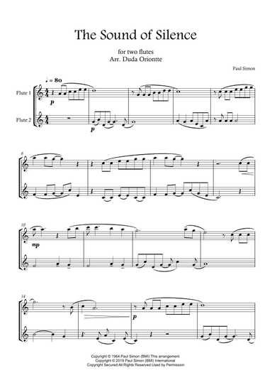 The Sound Of Silence (arr. Duda Oriontte)