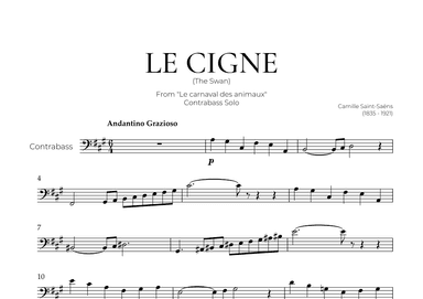 The Swan (Contrabass Solo) - Saint Saens (arr. Pedro Merendi)