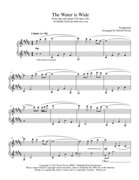The Water is Wide (arr. David Nevue)