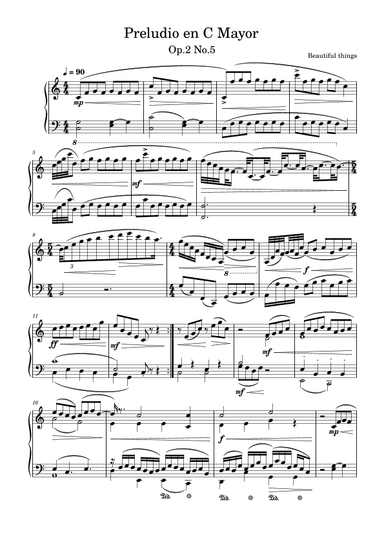 Preludio en C mayor-Beautiful things Op.2 No.5