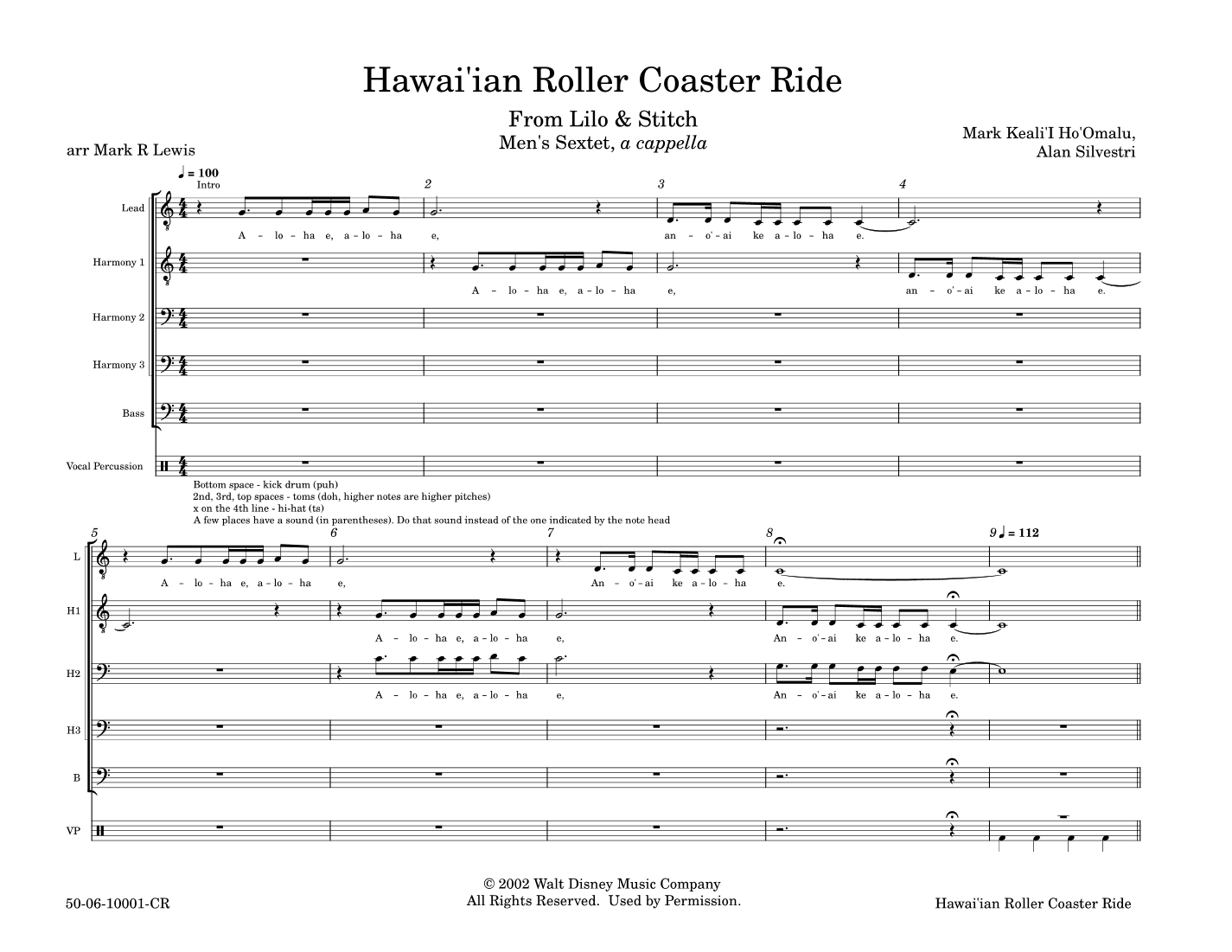 Hawaiian Roller Coaster Ride (arr. Mark R Lewis)